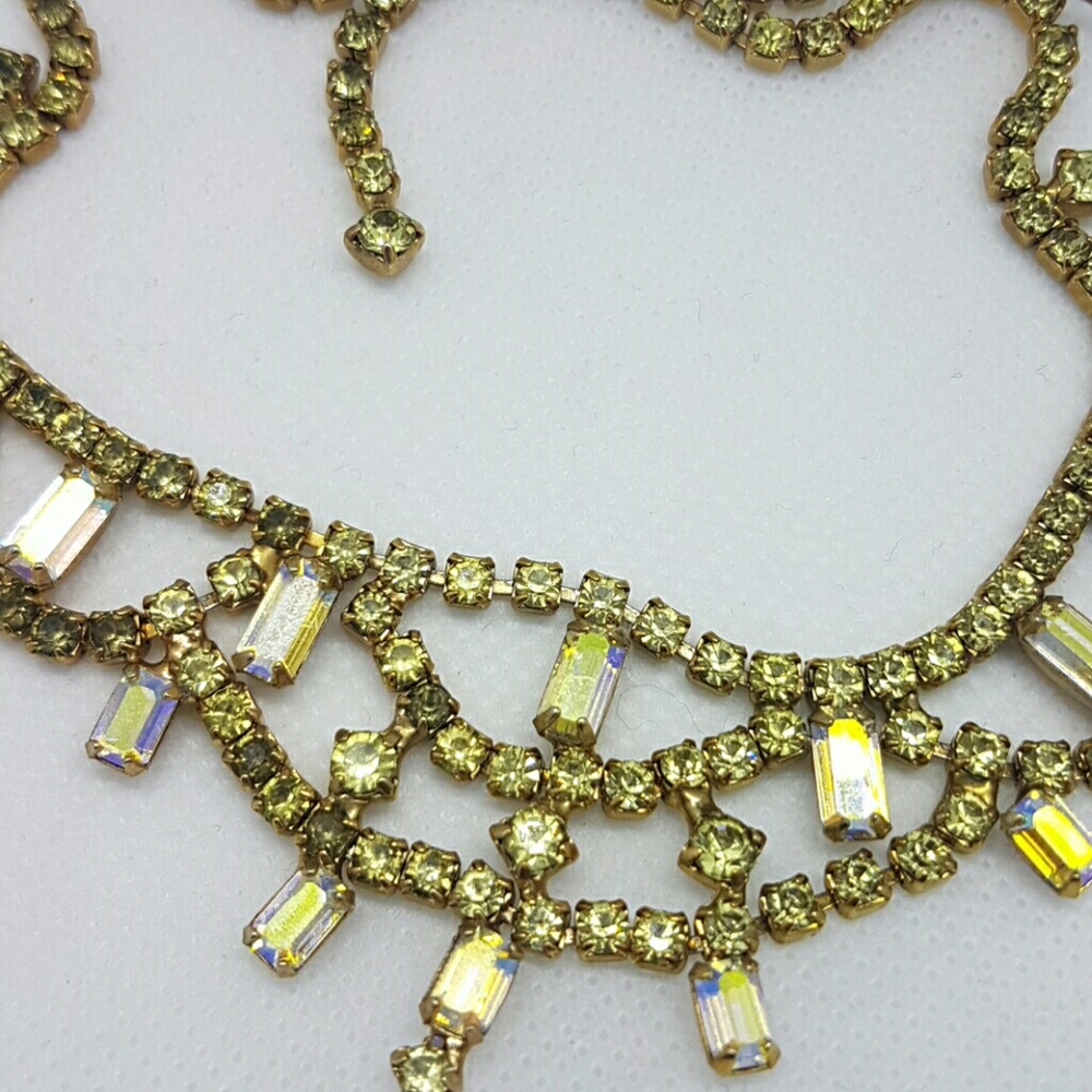 rhinestone aurora borealis necklace/choker
